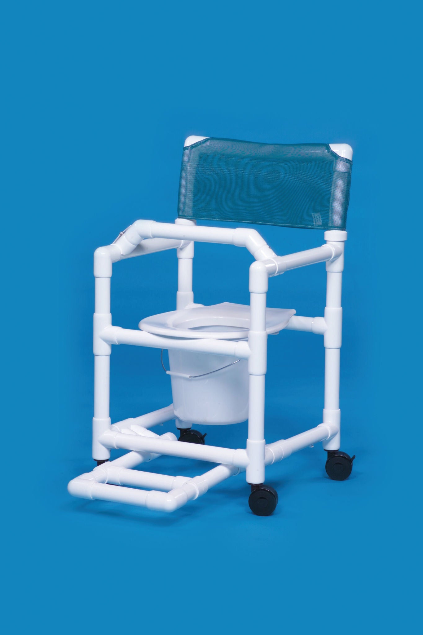 CHAIR/COMMODE, SHOWER W/FT RSTTEAL 38"X21"X20"