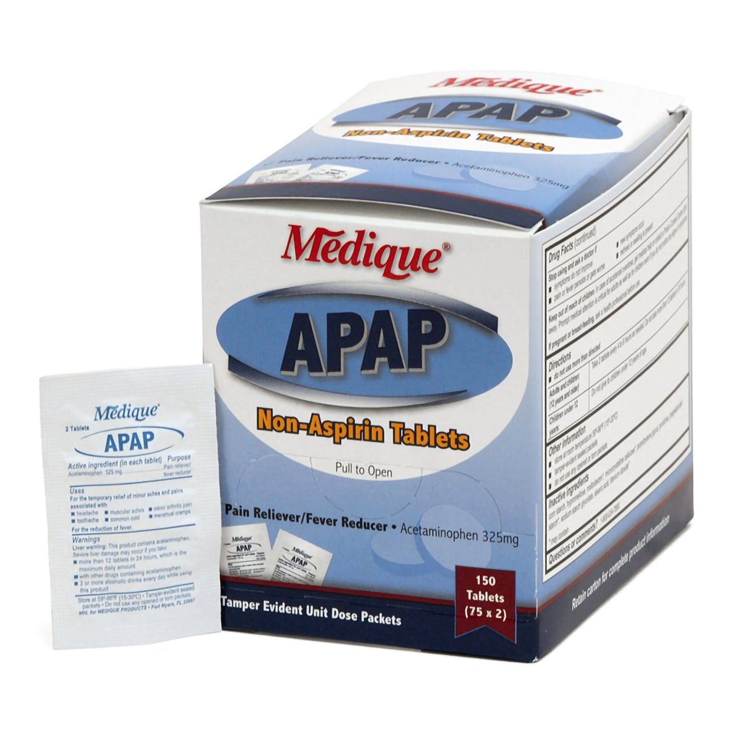 APAP, TAB 325MG (2TB/PK 75PK/BX)