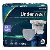 UNDERWEAR, MAXIMUM DISP GRY XLG 48-64" (20/BG 4BG/CS)
