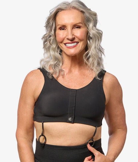 BRA, POST SURGICAL ELIZABETH PNK BLK MED