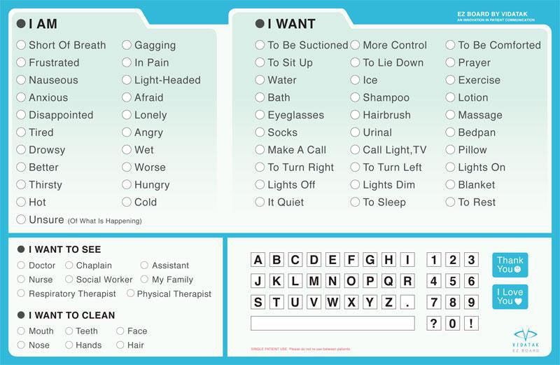 BOARD, PICTURE COMMUNICATION SPECIFY LANGUAGE