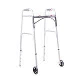 WALKER, FOLDING ALUM W/WHEELS ADLT 350LB