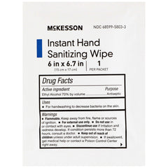 WIPE, SANITIZING HND PCKT 6.0"X6.7" (100/BX 10BX/CS)