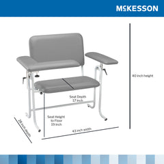 CHAIR, BLD DRWNG FLIP-ARM UPHOL X-WD GRY MGM63