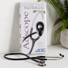 STETHOSCOPE, NURSES S/STL BLK ADLT