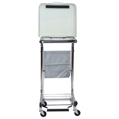 HAMPER, STEP-ON CHRM W/WHT LIDD/S