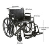 WHEELCHAIR, HD DUAL CROSS BRACE DDA SF 22" 450LBS