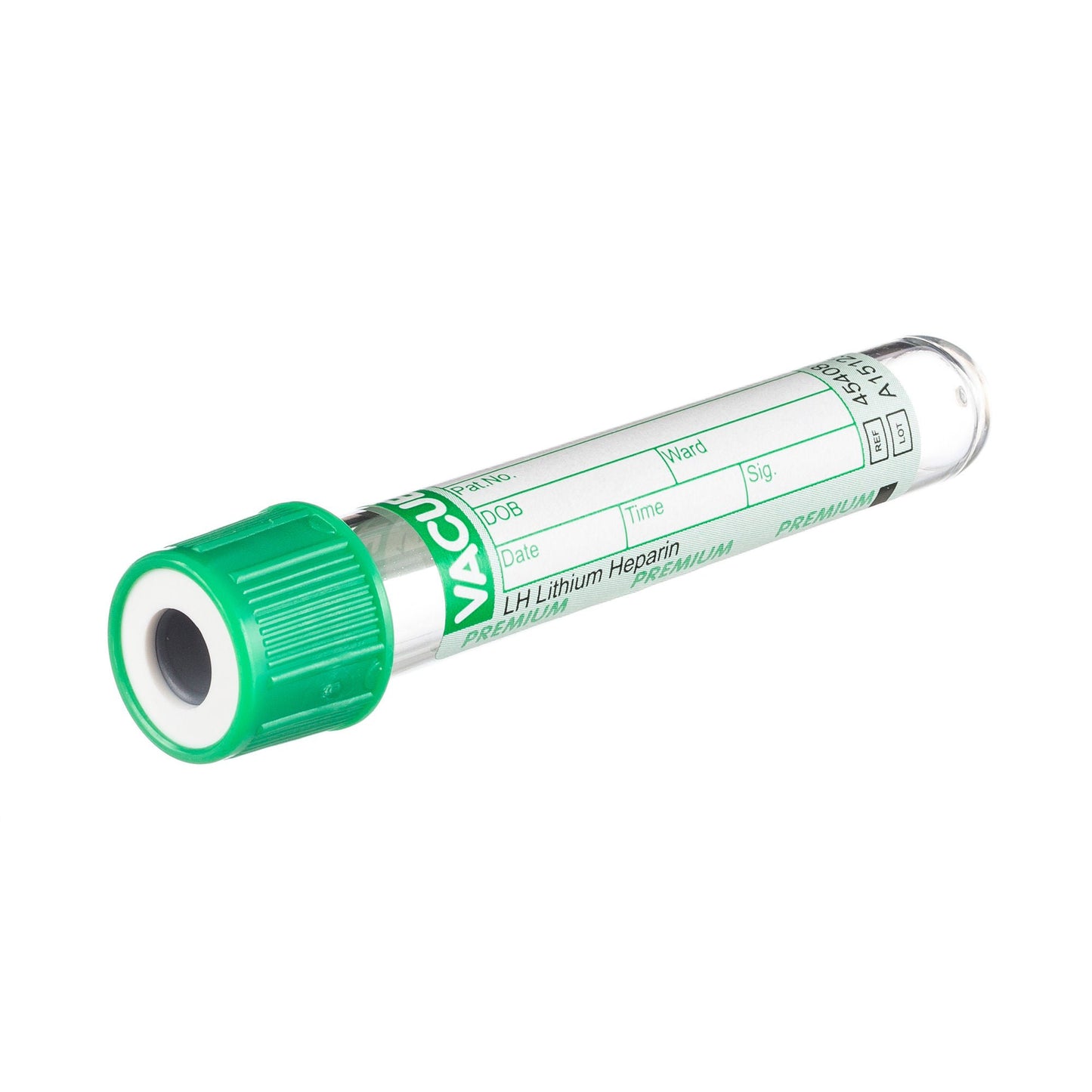 TUBE, BLD COL LIHEP GRN/WHT 1ML PET VACUETTE (50/BX 24BX/CS)