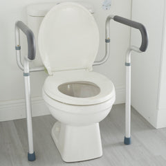 FRAME, TOILET SFTY W/WATERFALLARMREST 19-23.5" (4/CS)