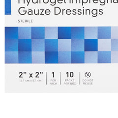 DRESSING, HYDROGEL IMPREG GAUZE 2"X2" (10/BX 4BX/CS)