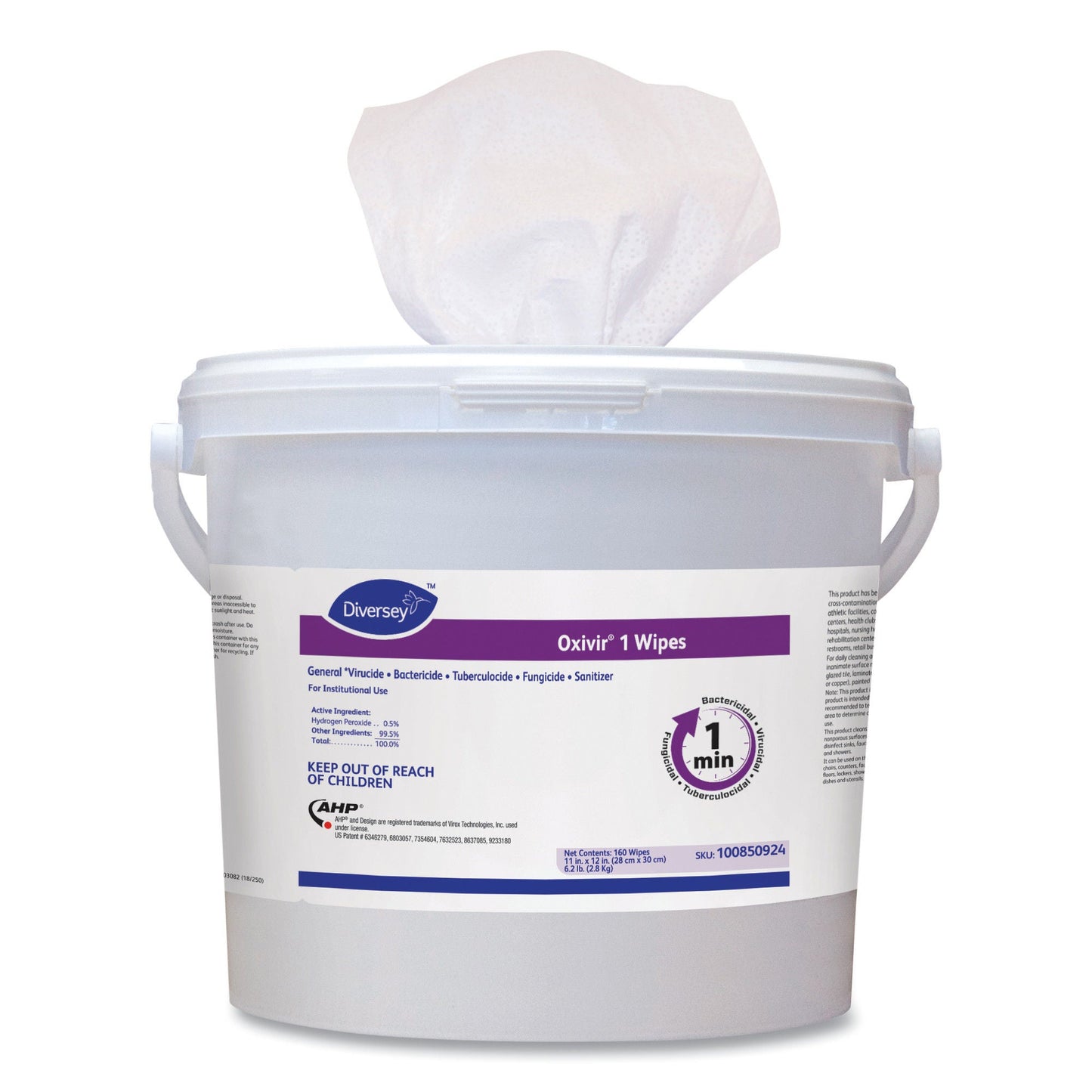 WIPE, WET OXIVIR 1 DISINF 11"X12" (160/CT 4CT/CS)