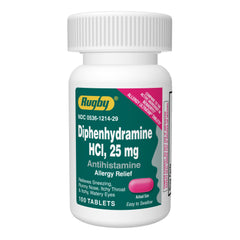 DIPHENHYDRAMINE HCL, TAB 25MG (100/BT)