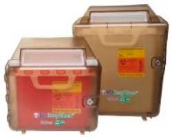 CABINET, SHARPS RECYKLEEN BRN14X13.3X5.5