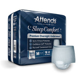 UNDERWEAR, INCONT SLEEP CMFRT PREM OVRNGHT MED (18/BG 4BG/CS