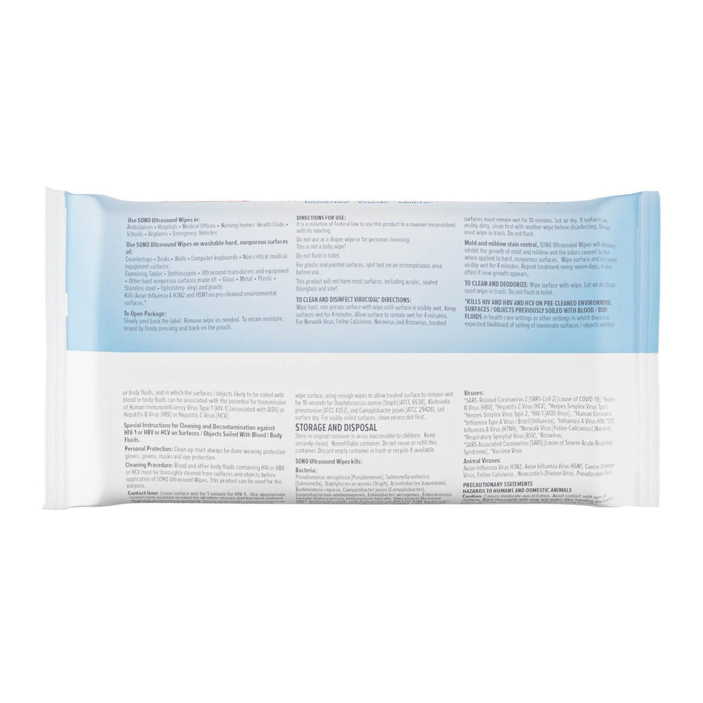 WIPE, ULTRASOUND SONO (50/PK 12PK/BX)