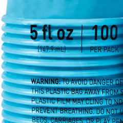 CUP, DRINKING PLASTIC BLU 5OZ (100/SL 25SL/CS)