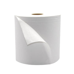 TOWEL, PAPER HARDWOUND ROLL WHT 7.75" X 800FT (6RL/CS)