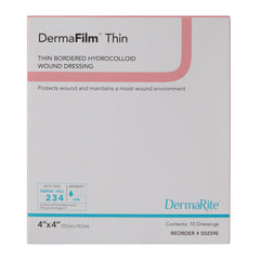 DRESSING, DERMAFILM W/BORDER THIN 4"X4" (10/BX)