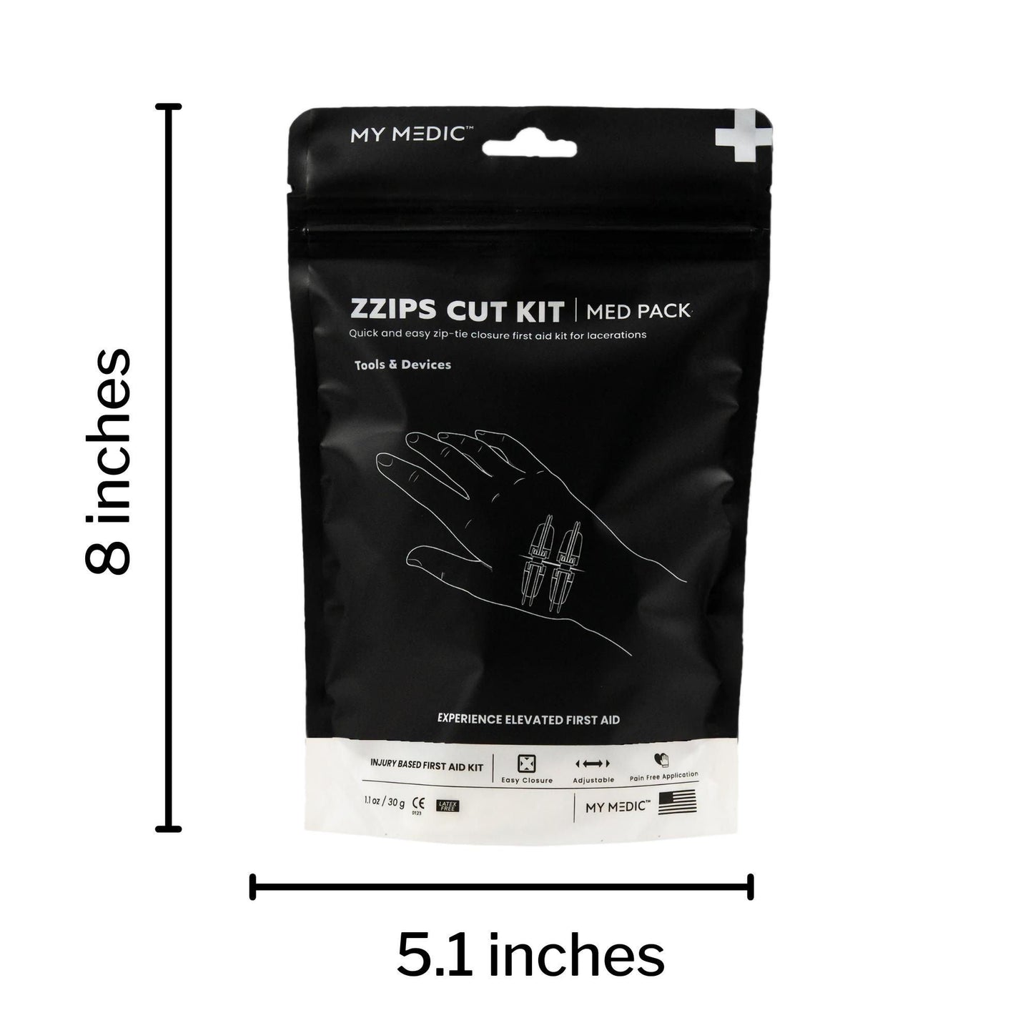 FIRST AID PACK, ZZIPS CUT ALL-IN-ONE BASIC