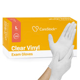 GLOVE, EXAM VNYL LG N/S (100/BX 10BX/CS)