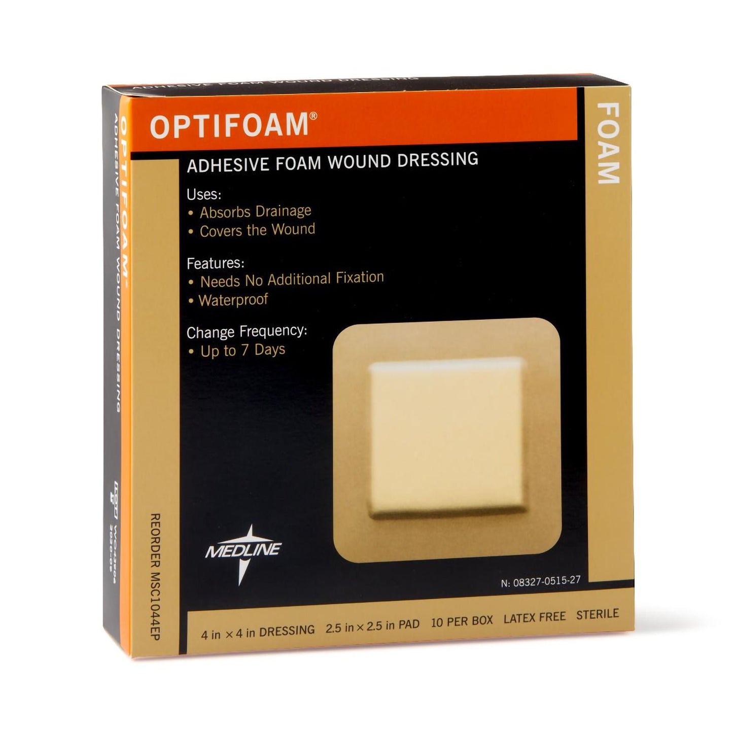DRESSING, ADHSV OPTIFOAM 4"X4"(10/BX 10BX/CS)