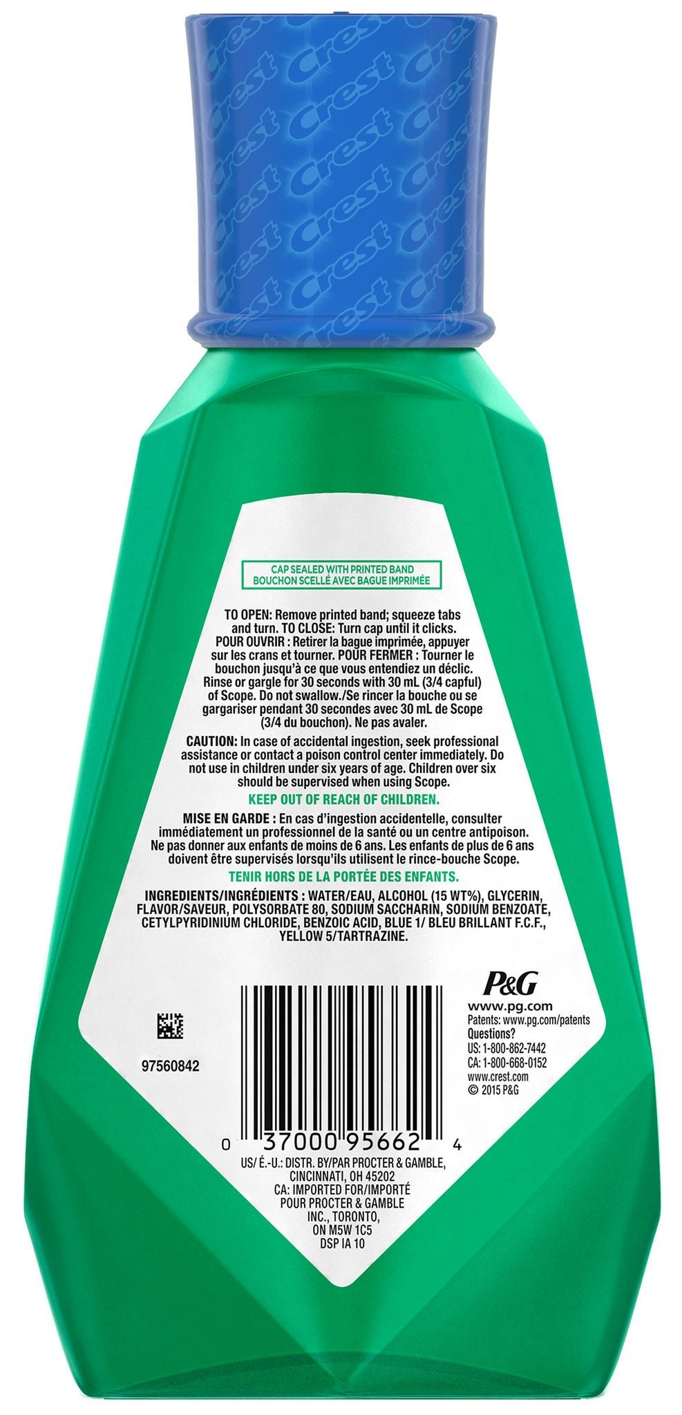 SCOPE, MOUTHWASH ORIGINAL MINT1L