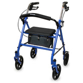 WALKER, ROLLATOR DURA FOLDING STEEL W/7.5" WHLS BLU 350LB