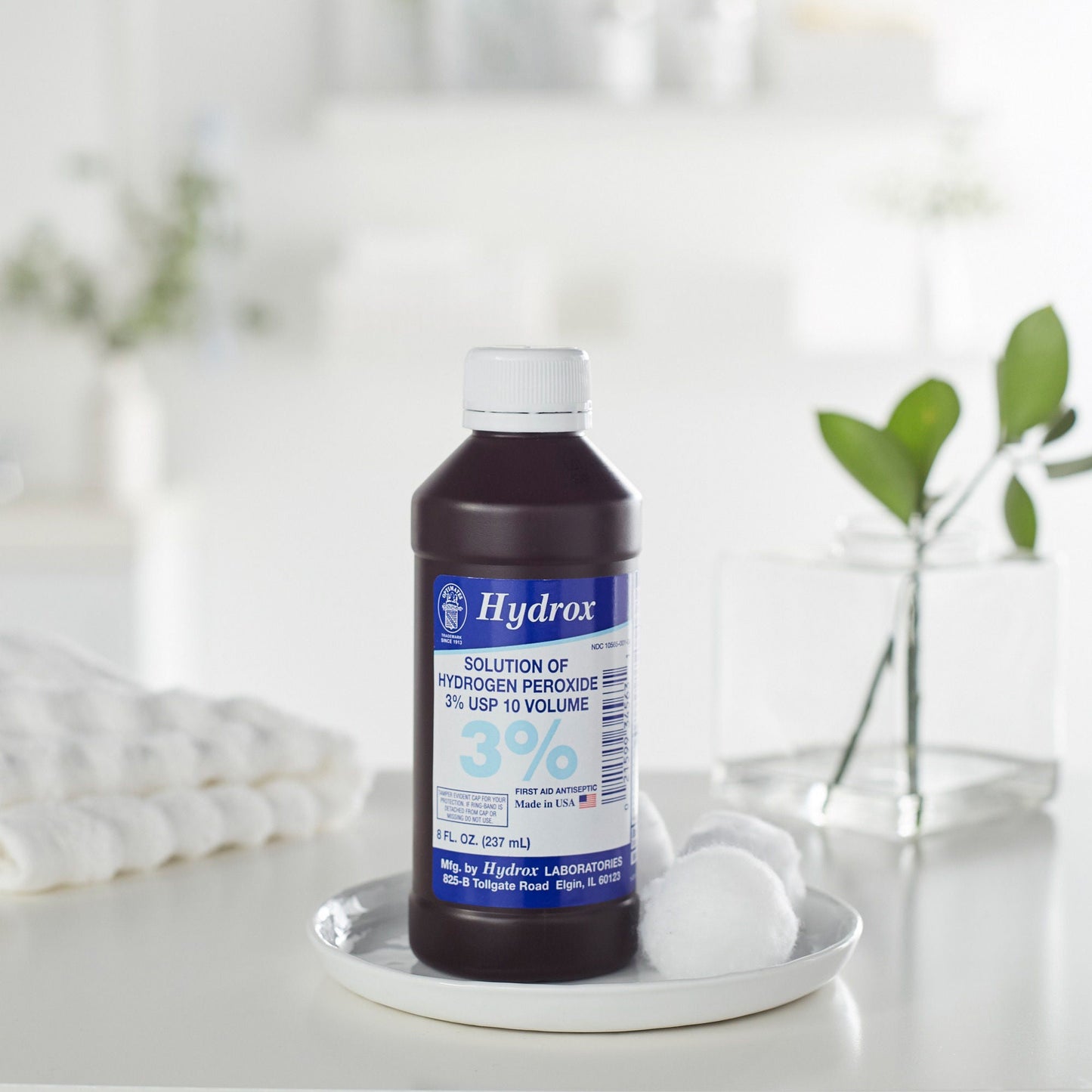 HYDROGEN PEROXIDE, 3% 8OZ (12/CS)
