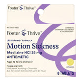 MECLIZINE, TAB FT MOTION SICKNESSLESS DROWSEY 25MG (8/BX)