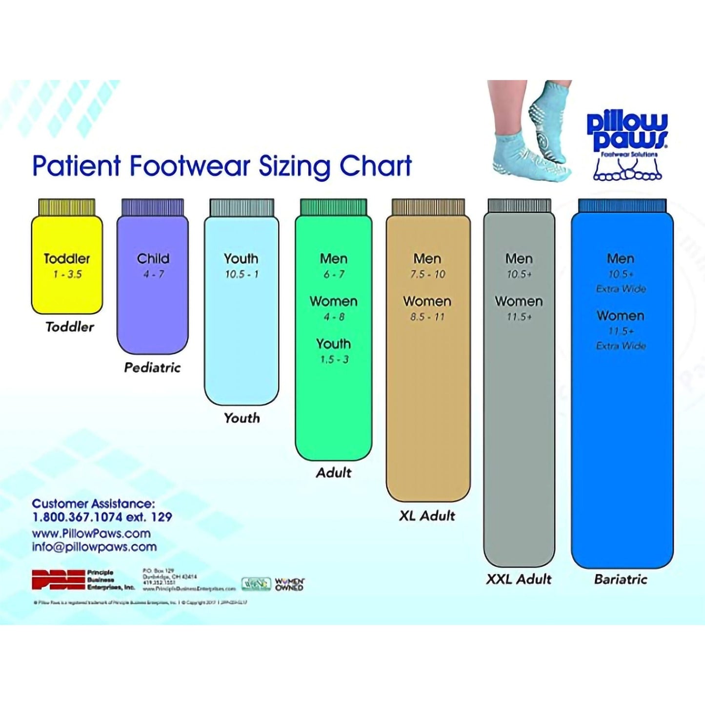 SLIPPER, BARIATRIC PILLOW PAWS360 RBLU 3XLG (48PR/CS)