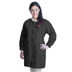 COAT, LAB FITME BLK XLG (10/BG5BG/CS)