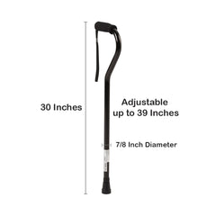 CANE, OFFSET ALUM BLK (6/CS) )
