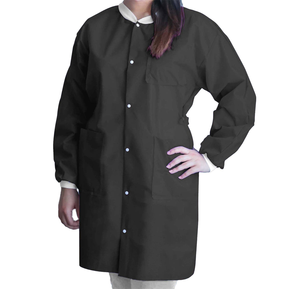 COAT, LAB FITME BLK XLG (10/BG5BG/CS)