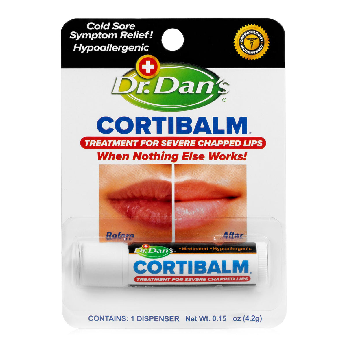 CORTIBALM, LIP BALM-DR.DANS 0.14OZ