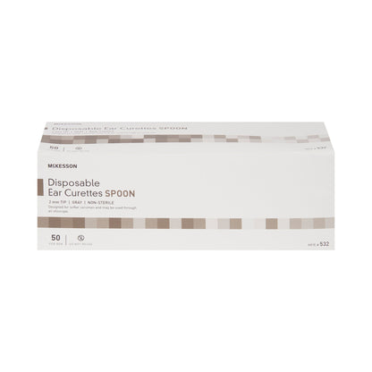 CURETTE, EAR SPOON GRY 2MM (50/BX 10BX/CS)