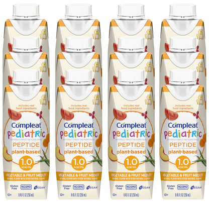 COMPLEAT PEPTIDE, 1.0 CAL PED VEG/ FRUIT MEDLEY 250ML (24/CS