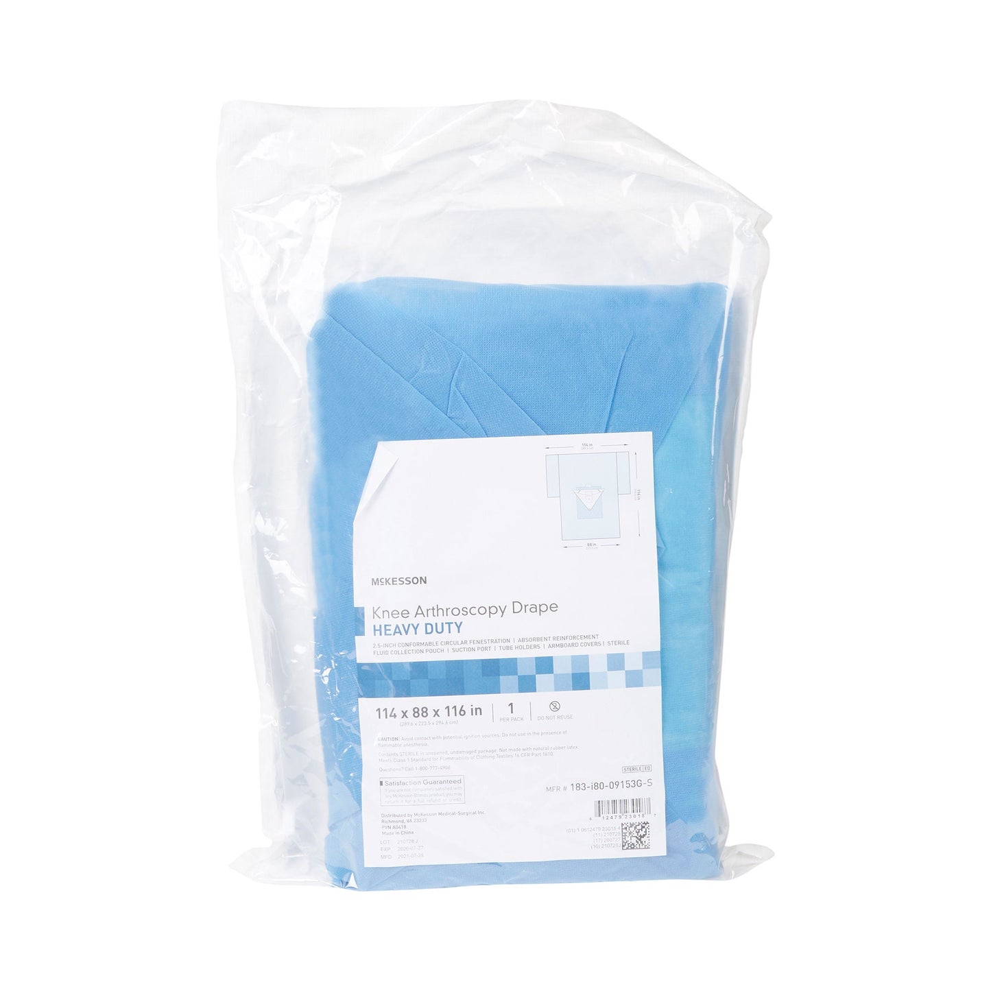 DRAPE, SURGICAL ORTHO KNEE HEAVY DUTY 114"X88"X116" (8/CS)