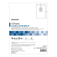 DRAPE, SURGICAL ORTHO W/SPLIT 76"X110" (24/CS)