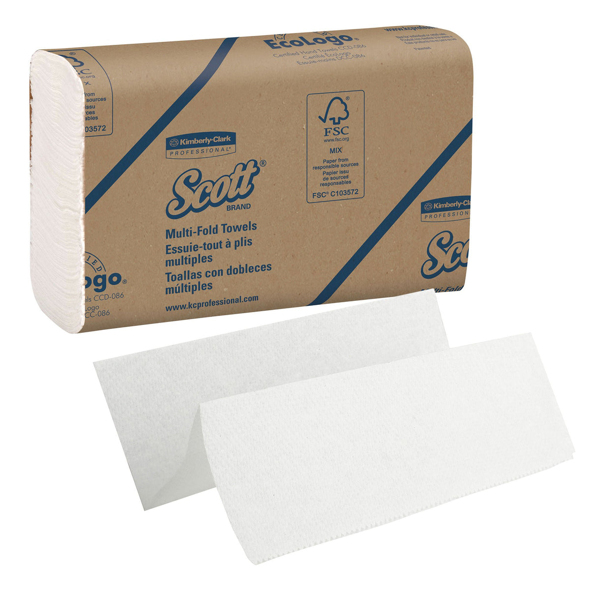 TOWEL, PAPER MLTFLD TRADITIONAL (250/PK 12PK/CS) KIMCON