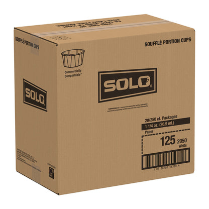 CUP, SOUFFLE PORTION PAPER WHT1.25OZ (250/SL 20SL/CS)