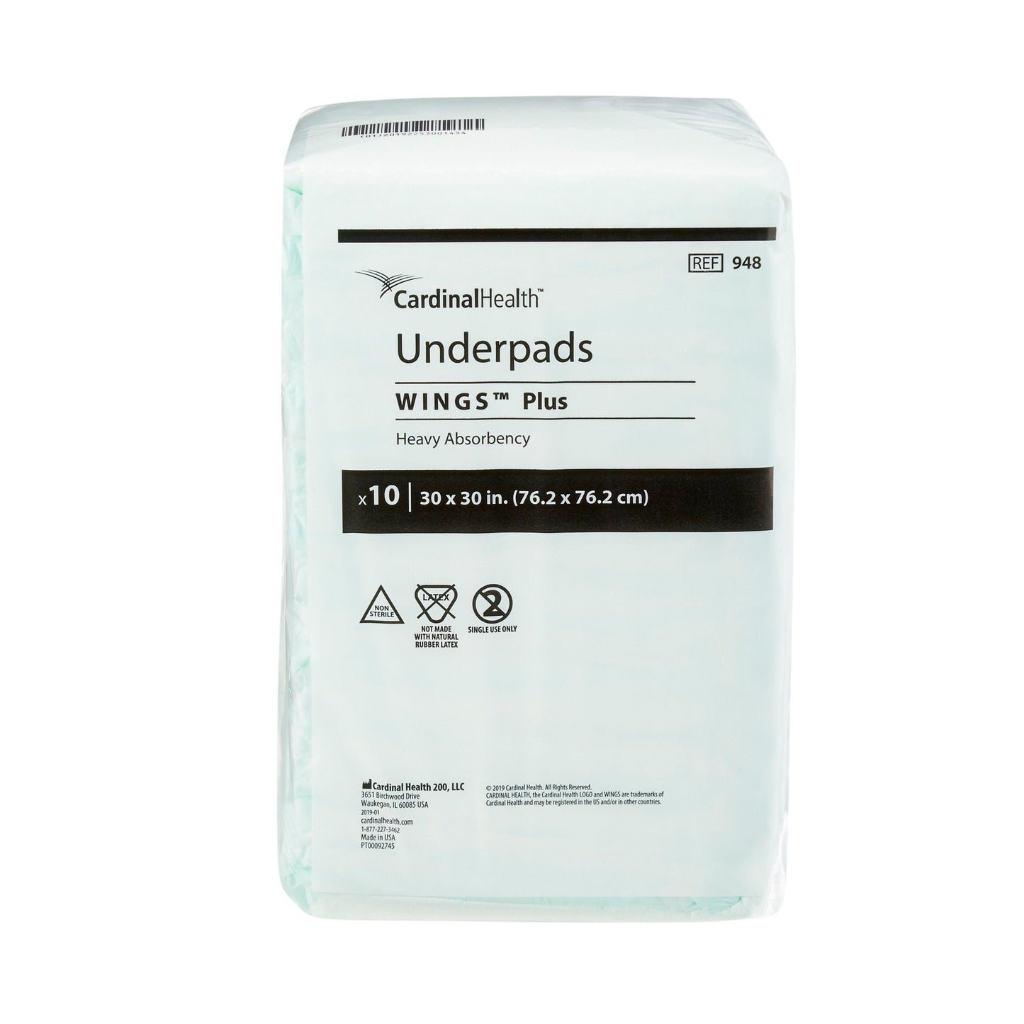 UNDERPAD, MAXICARE 30"X30" (10/BG 10BG/CS) KENICO