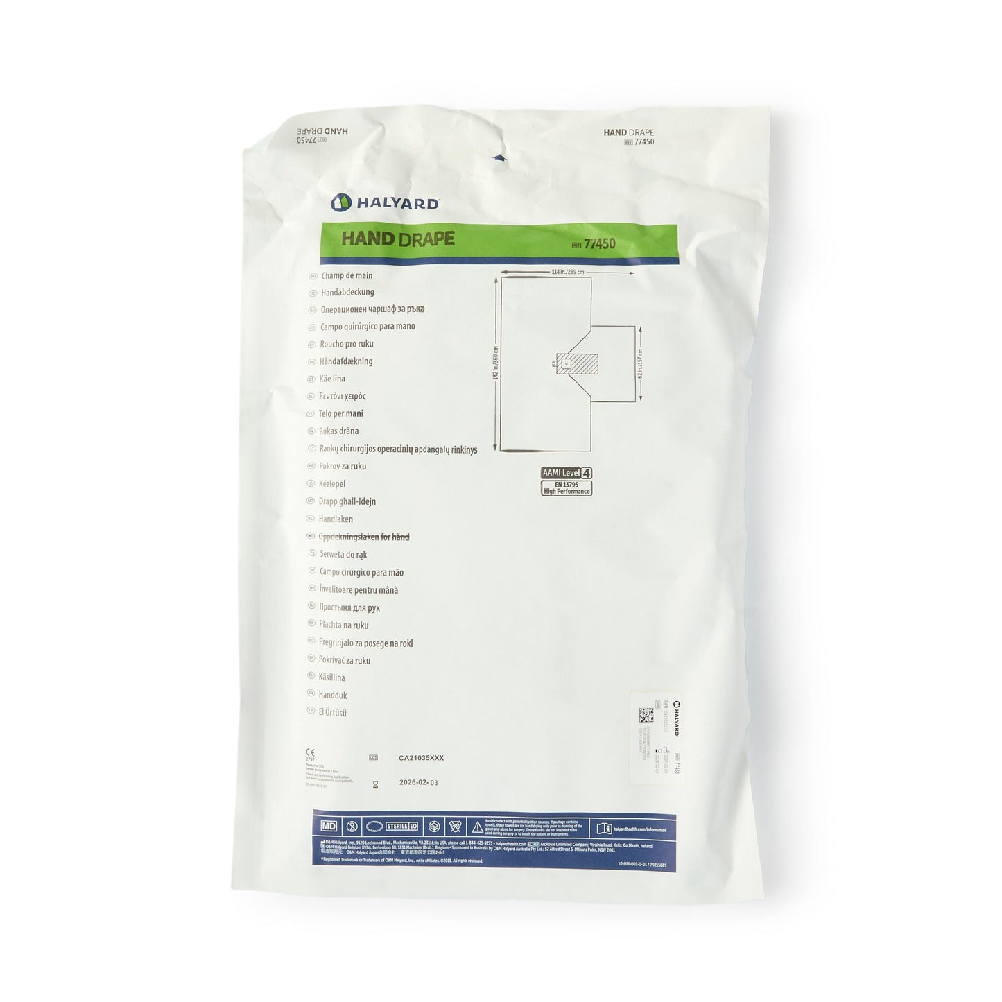DRAPE, HAND ACMF BLU (11/CS) KIMCLK