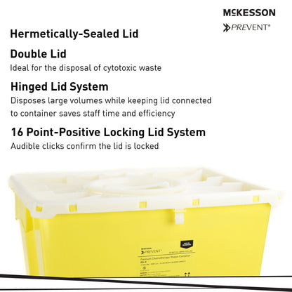 CONTAINER, SHARPS CHEMO YLW 12GL (8/CS)