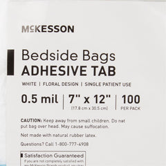 BAG, BEDSIDE POLY LF W/PRNT (100/BG 20BG/CS)