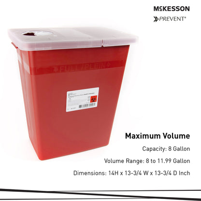 CONTAINER, SHARPS RED 8GL STACKABLE (10/CS)