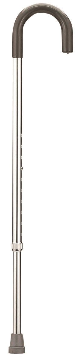 CANE CURVED HANDLE ADJ ALUM D/S