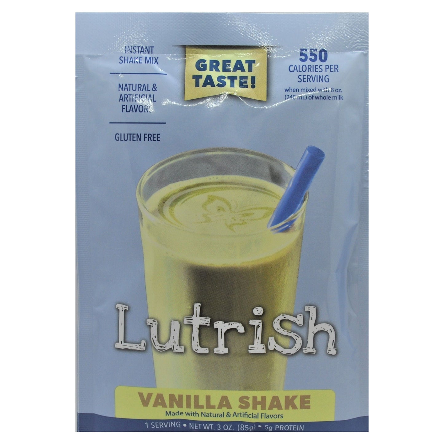 SHAKE, HIGH CALORIE MIX LUTRISH VANILLA 3OZ (24/CS)