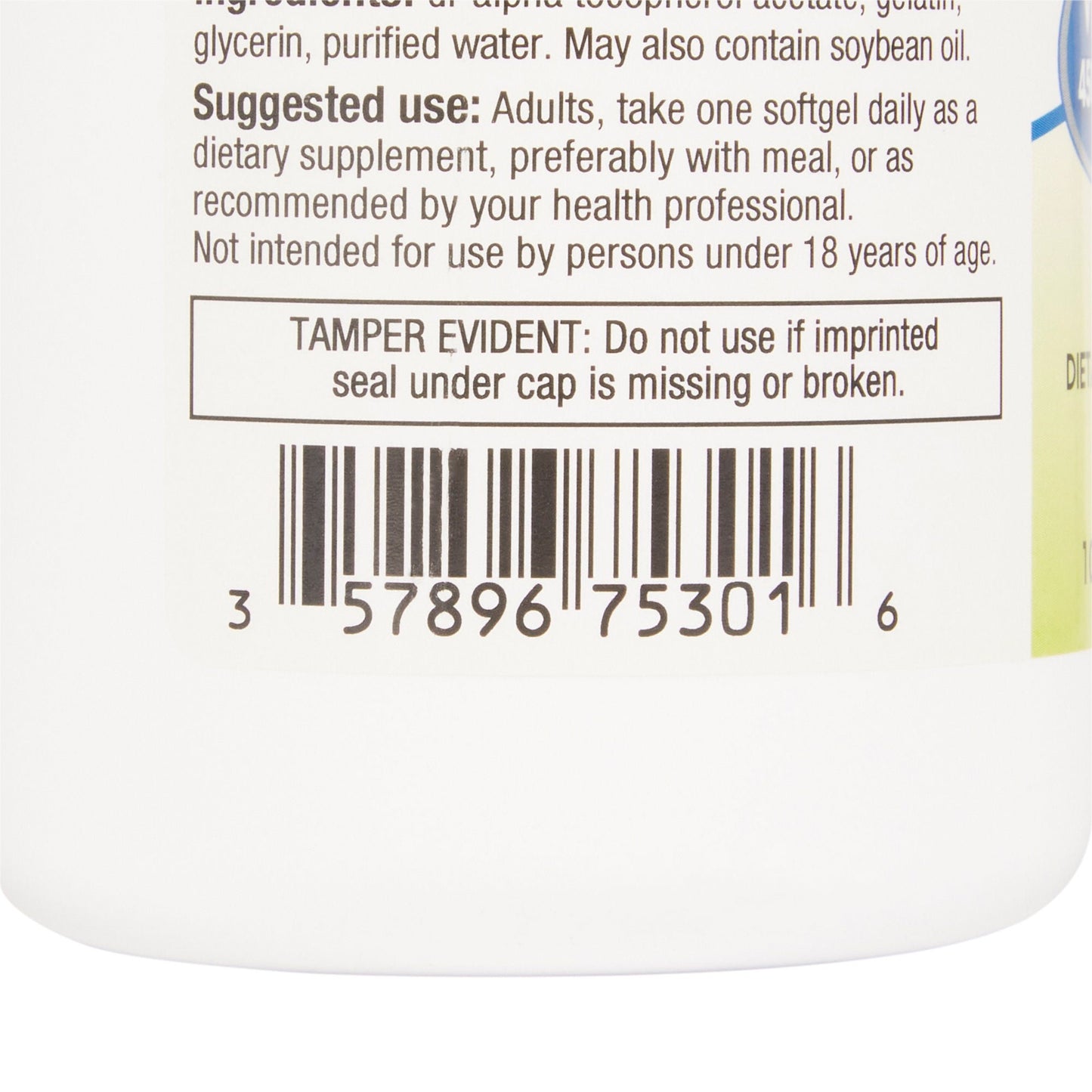 VITAMIN E, 1000IU SFT GEL (100EA/BT 12BT/CS)