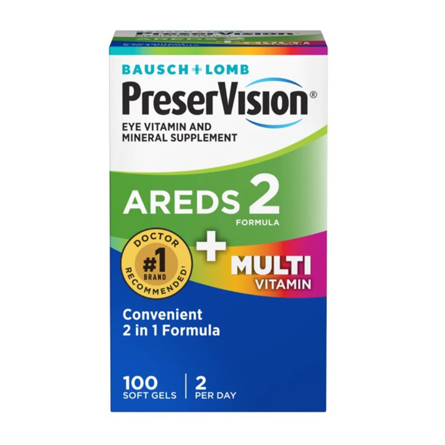PRESER VISION AREDS 2+MULTIVITAMIN, CAP SGEL (100/BT)