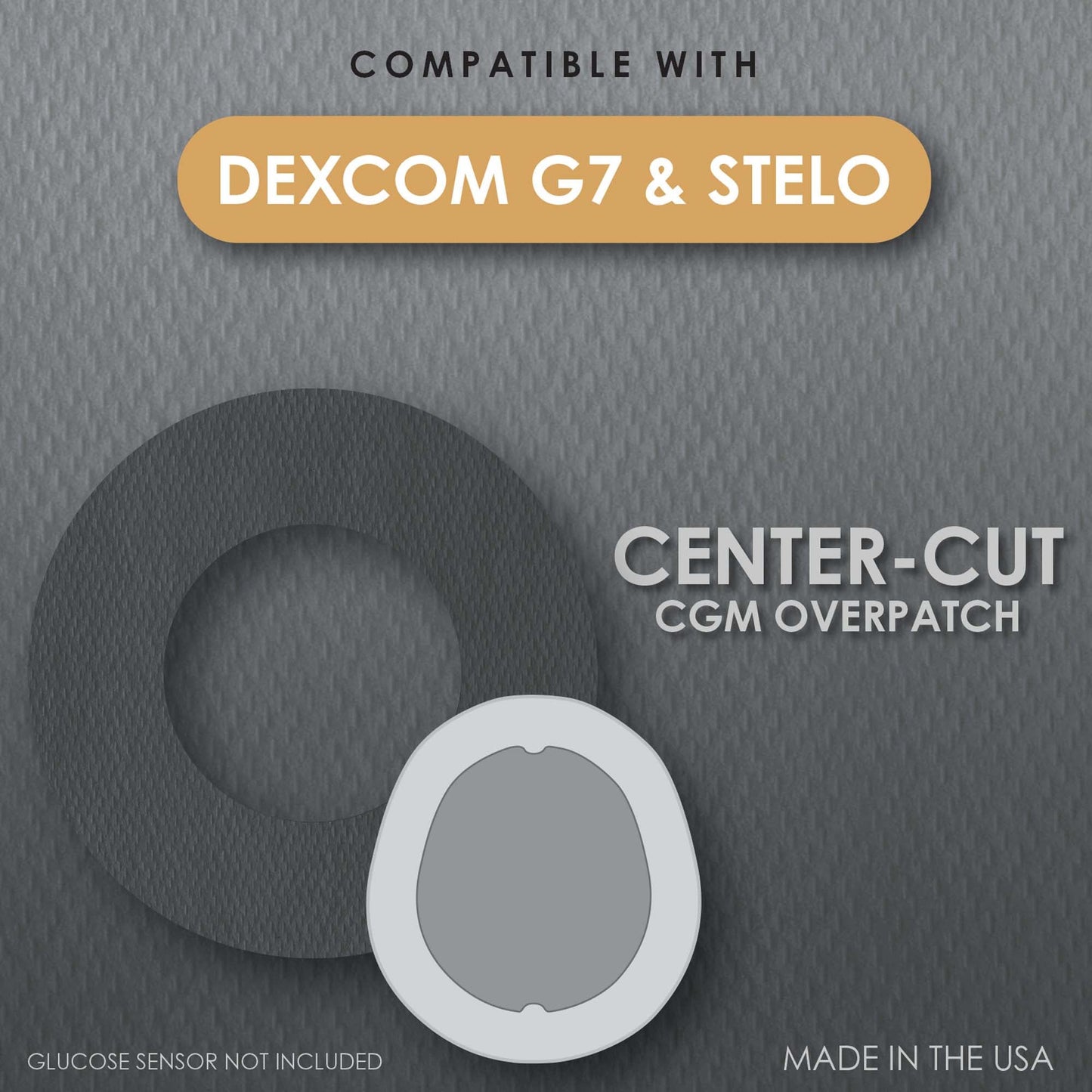 OVERPATCH, CVRGRD CTR CUT F/D EXCOM G7 BLK (25/CT 150CT/CS)